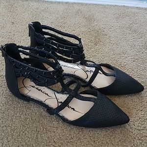 Jessica Simpson black studded flats